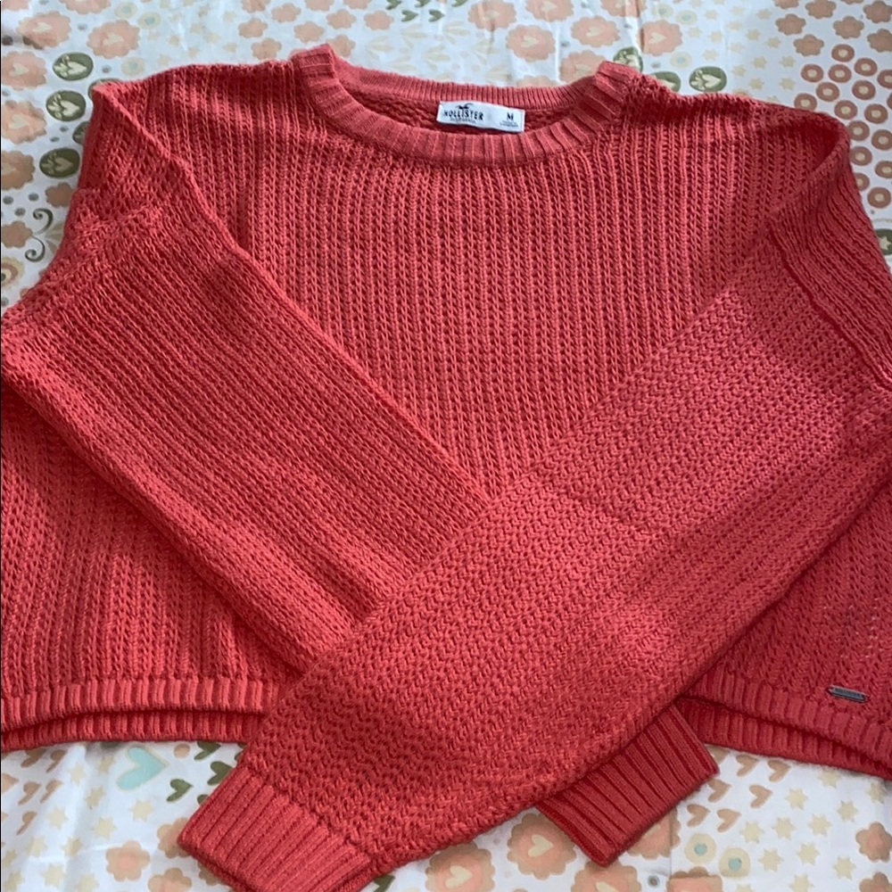 Hollister Pink Chunky Knit Crop Top